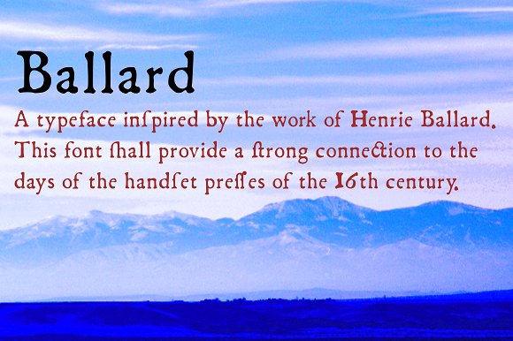 Ballard: A Timeless Serif Font for Branding