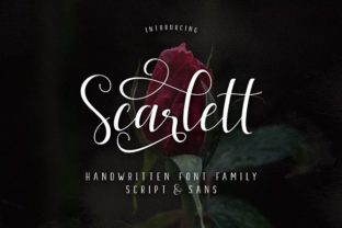 Scarlett: A Script Font Family for Handmade Creations