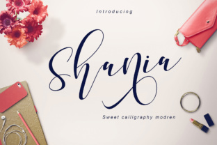 Shania: A Sweet Script Font for Editorial Design