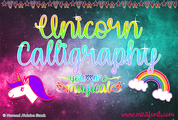 Unicorn Calligraphy Font for Branding and Design Projects